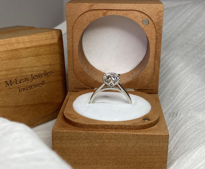 Platinum 2.01ct Lab grown Solitaire Diamond Ring